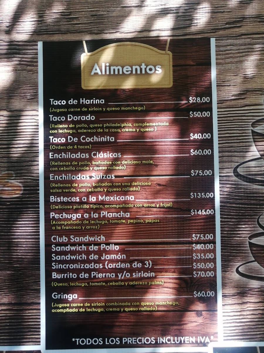 Palm's Cafe Menu - Image 2
