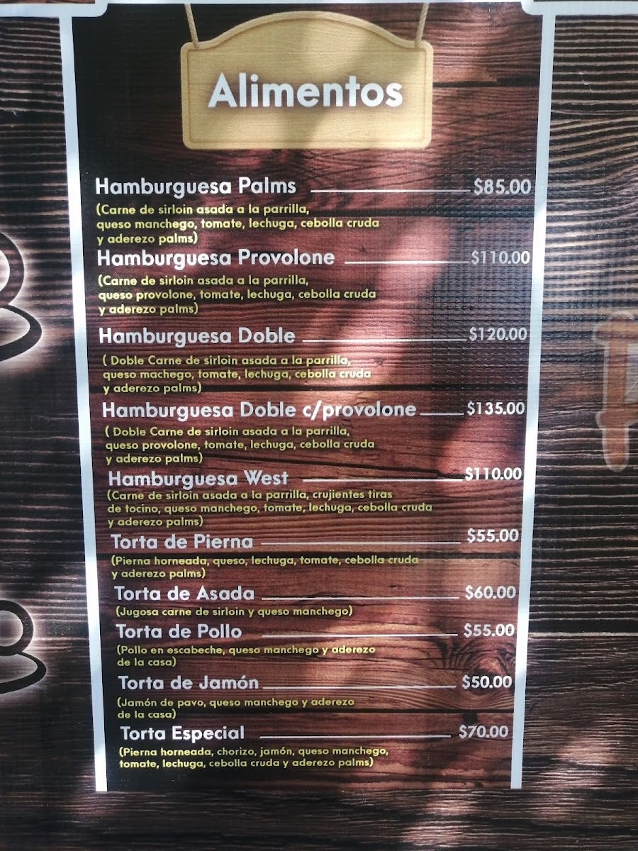 Palm's Cafe Menu - Image 3